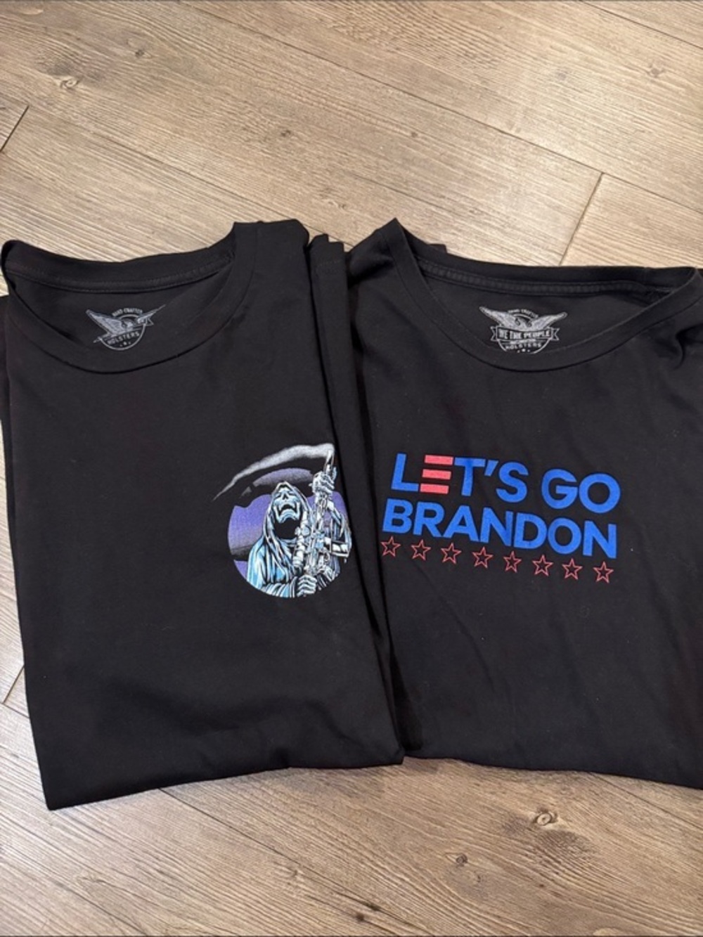 🆕 Bundle of 2 We The People Tees w Grim Reaper and Brandon Graphic. 3XL. NWOT!🔥